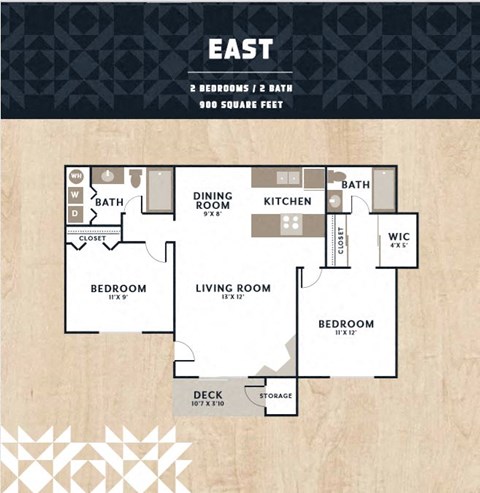 East Floorplan, Scout Apartments 10211 NE 134th Ln, Kirkland, WA 98034